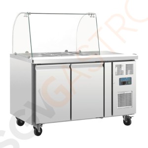 Polar Serie U 2-türige GN-Saladette mit Schutzhaube 230V | Kapazität: 2 x GN1/1 | 2 Türen Polar Serie U 2-türige GN-Saladette mit Schutzhaube 230V | Kapazität: 2 x GN1/1 | 2 Türen