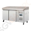 Polar Serie G 2-türiger Pizzakühltisch mit Marmorfläche 428L 230V | Arbeitsfläche: 161 x 80cm | (Nutz)Kapazität: 428L/290L | 2 Türen