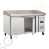 Polar Serie G 2-türiger Pizzakühltisch mit Marmorfläche 428L 230V | Arbeitsfläche: 161 x 80cm | (Nutz)Kapazität: 428L/290L | 2 Türen