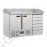 Polar Serie G 2-türiger Pizzakühltisch mit Marmorfläche und 6 Schubladen 257L 230V | Arbeitsfläche: 142 x 70cm | (Nutz)Kapazität: 257L/201L | 2 Türen | 6 Schubladen