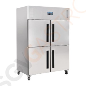 Polar Serie G Kühlschrank Edelstahl mit geteilten Türen 1200L 600W/230V | 201 x 134 x 80cm | GN2/1-geeignet | (Nutz)Kapazität: 1200/770L | 6 Roste | 2-türig (geteilt) | Edelstahl Polar Serie G Kühlschrank Edelstahl mit geteilten Türen 1200L 600W/230V | 201 x 134 x 80cm | GN2/1-geeignet | (Nutz)Kapazität: 1200/770L | 6 Roste | 2-türig (geteilt) | Edelstahl