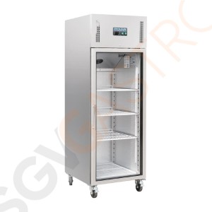 Polar Serie G Gastro Kühlvitrine 1-türig 600L Kapazität: 600L (Netto: 376L) | 1 Glastür | Silbergrau Polar Serie G Gastro Kühlvitrine 1-türig 600L Kapazität: 600L (Netto: 376L) | 1 Glastür | Silbergrau