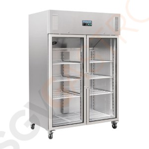 Polar Serie G Gastro Kühlvitrine 2-türig 1200L Kapazität 1200L (Netto: 770L)| 2 Türen | Silbergrau Polar Serie G Gastro Kühlvitrine 2-türig 1200L Kapazität 1200L (Netto: 770L)| 2 Türen | Silbergrau