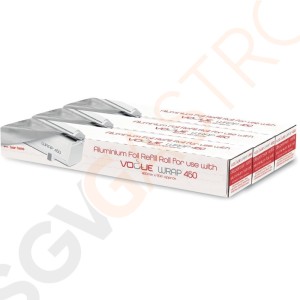 Nachfüllung Aluminiumfolie für Vogue Folienspender 3 Rollen | 90m lang