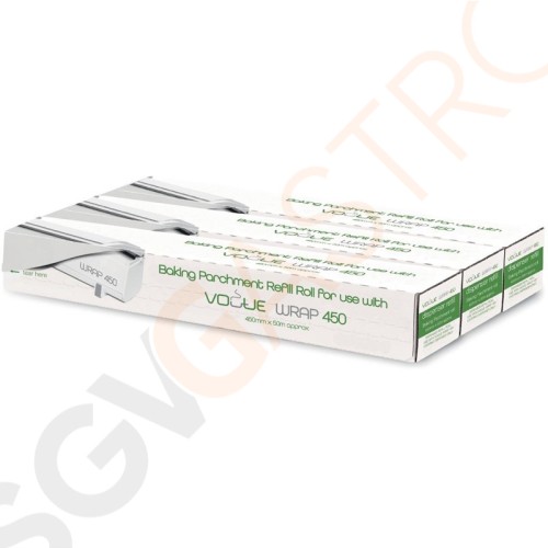 Nachfüllung Backpapier für Vogue Folienspender 3 Rollen | 50m lang Nachfüllung Backpapier für Vogue Folienspender 3 Rollen | 50m lang