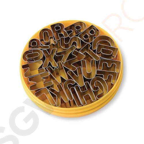 Schneider Ausstechformen Alphabet glatt 26 Stück | Edelstahl