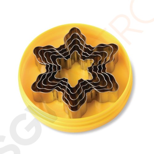 Schneider Ausstechformen Schneeflocken glatt 5 Stück | Edelstahl