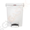 Rubbermaid Slim Jim Front Step Pedaleimer weiß 30L Kapazität: 30L | weiß | Polyethylen
