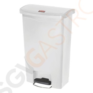 Rubbermaid Slim Jim Front Step Pedaleimer weiß 50L Kapazität: 50L | weiß | Polyethylen Rubbermaid Slim Jim Front Step Pedaleimer weiß 50L Kapazität: 50L | weiß | Polyethylen