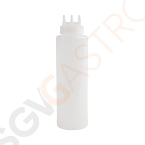 Vogue transparente Quetschflasche mit 3 Spritzdüsen 1L Kapazität: 1L