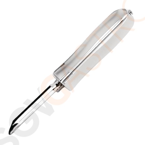 Vogue Sparschäler drehbar Edelstahl Schäler mit gebogener Kante.