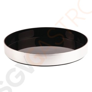 Olympia rundes Serviertablett antirutsch 33cm Antirutschbeschichtung | 5 x 33(Ø)cm | Aluminium