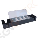 Bar-Organizer mit Beilagenbehälter 9,5 x 60,5 x 15,5cm | Kunststoff