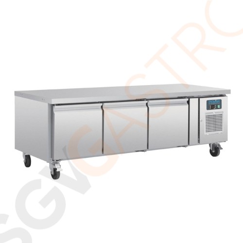 Polar Serie U 3-türiger GN-Kühltisch 317L 230V | 65 x 179,5 x 70cm | (Nutz)Kapazität: 317L/194L | 3 Türen