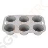 Vogue Muffinbackform Silikon 6 Muffins Für 6 Muffins | 4(H) x 16,2(B) x 24(L)cm | Silikon