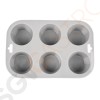 Vogue Muffinbackform Silikon 6 Muffins Für 6 Muffins | 4(H) x 16,2(B) x 24(L)cm | Silikon