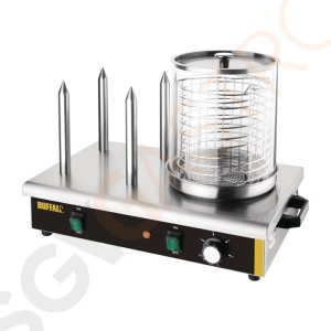 Buffalo Hotdoggerät mit 4 Heizstangen 650W/230V | 4 Heizstangen