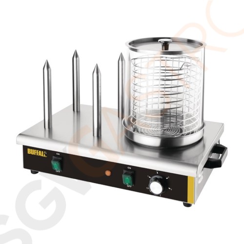 Buffalo Hotdoggerät mit 4 Heizstangen 650W/230V | 4 Heizstangen