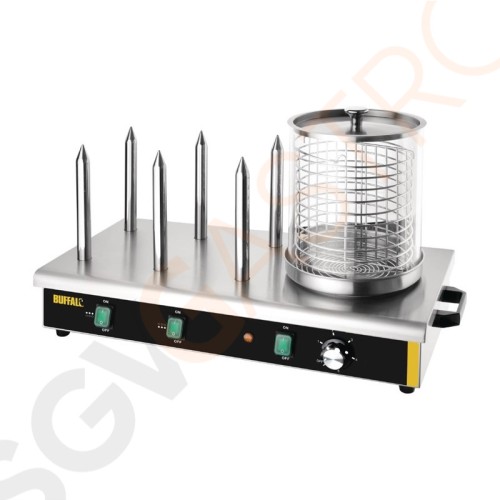 Buffalo Hotdoggerät mit 6 Heizstangen 750W/230V | 6 Heizstangen