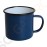 Olympia emaillierte Tassen blau-schwarz 35cl 6 Stück | Kapazität: 35cl | Edelstahl und Glasemail | blau-schwarz