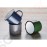 Olympia emaillierte Tassen grün-schwarz 35cl 6 Stück | Kapazität: 35cl | Edelstahl und Glasemail | grün-schwarz