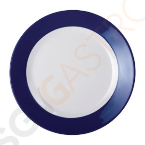 Kristallon Gala Teller blau 19,5cm 6 Stück | 2 x 19,5(Ø)cm | Melamin | blauer Rand