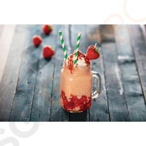 Fiesta Green Kompostierbare Papiertrinkhalme grün geringelt 21(L)cm | 250 Stück