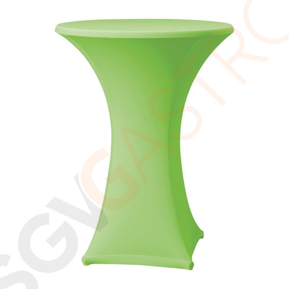 Tischhusse für Stehtische Samba D1 apfelgrün 85cm Geeignet für Stehtische mit geradem Fuß | 115 x 85(Ø)cm | Polyester, Elastan | apfelgrün