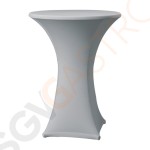 Tischhusse für Stehtische Samba D1 hellgrau 85cm Geeignet für Stehtische mit geradem Fuß | 115 x 85(Ø)cm | Polyester, Elastan | hellgrau