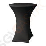 Tischhusse für Stehtische Samba D2 schwarz 85cm Geeignet für Stehtische mit geradem Fuß | 115 x 85(Ø)cm | Polyester, Elastan | schwarz