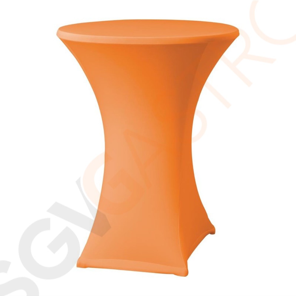 Tischhusse für Stehtische Samba D2 orange 85cm Geeignet für Stehtische mit geradem Fuß | 115 x 85(Ø)cm | Polyester, Elastan | orange