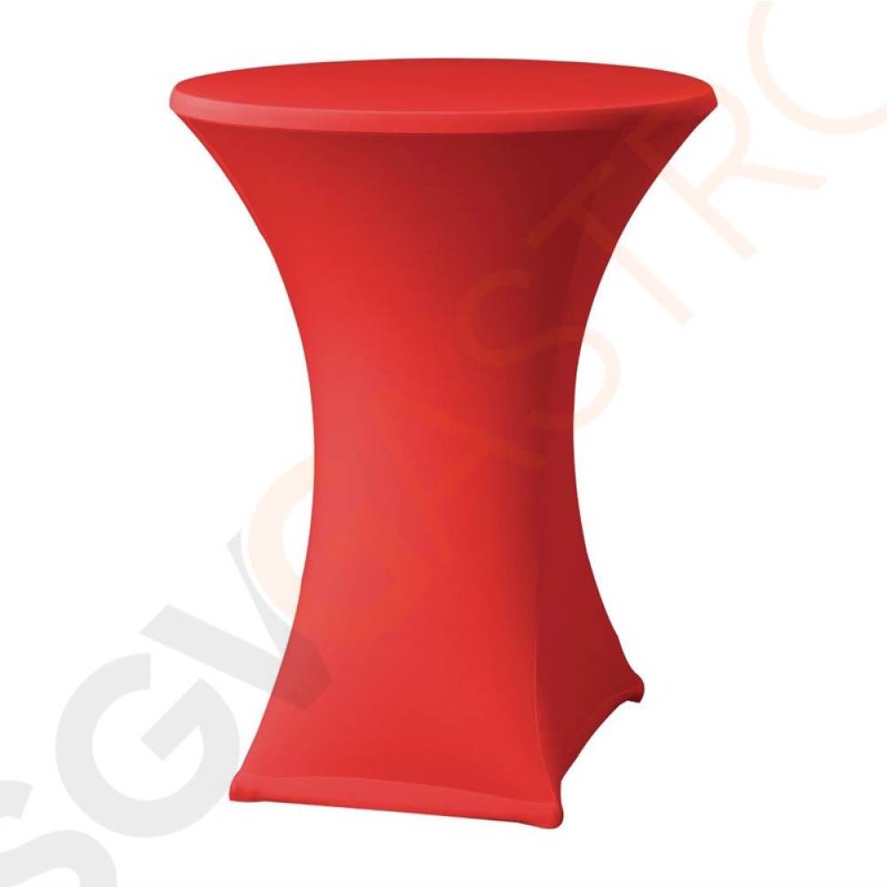 Tischhusse für Stehtische Samba D2 rot 85cm Geeignet für Stehtische mit geradem Fuß | 115 x 85(Ø)cm | Polyester, Elastan | rot