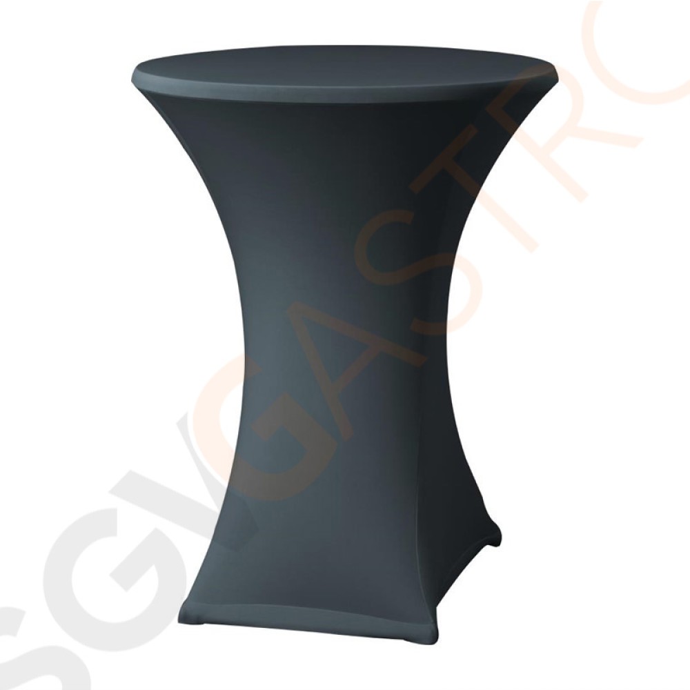Tischhusse für Stehtische Samba D2 anthrazit 85cm Geeignet für Stehtische mit geradem Fuß | 115 x 85(Ø)cm | Polyester, Elastan | anthrazit