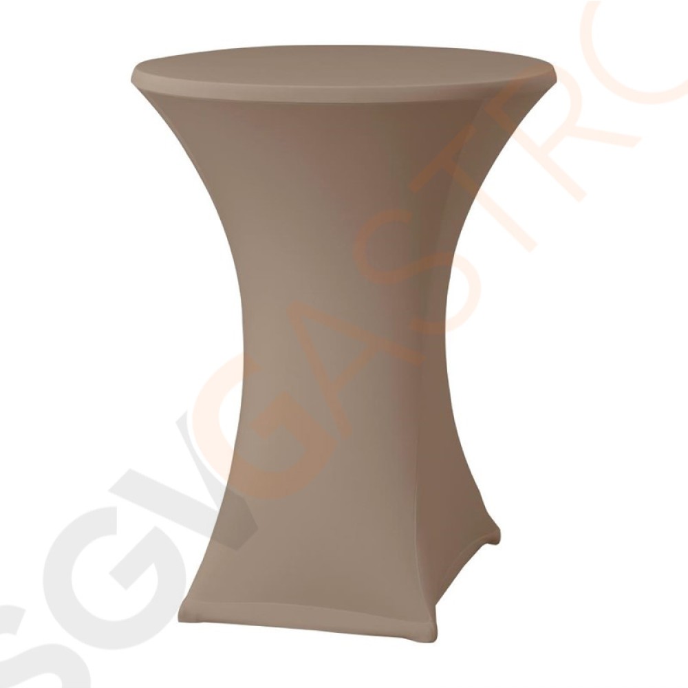 Tischhusse für Stehtische Samba D2 taupe 85cm Geeignet für Stehtische mit geradem Fuß | 115 x 85(Ø)cm | Polyester, Elastan | taupe