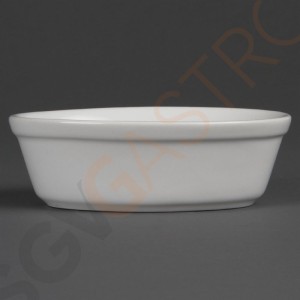 Olympia Whiteware ovale Auflaufformen 16,1cm DK807 | 5,2 x 16,1 x 11,6cm | 6 Stück
