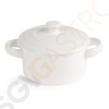 Olympia Whiteware Minitöpfe weiß 22,7cl 4 Stück | 7,5 x 10(Ø)cm | Steingut | weiß