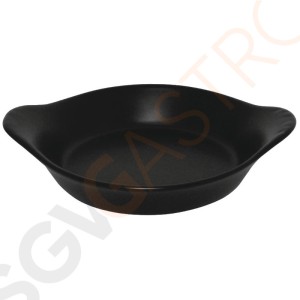 Olympia Rustic runde Gratinschälchen schwarz 15,6 x 12,6cm 6 Stück | 3 x 15,6 x 12,6cm | Steingut | schwarz