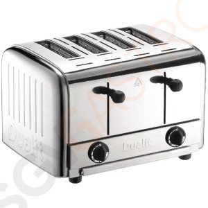 Dualit Cateringtoaster 49900 Edelstahl 4 Schlitze Mit Bräunungskontrolle | 2,7kW/230V | 4 extra breite Schlitze | Edelstahl Dualit Cateringtoaster 49900 Edelstahl 4 Schlitze Mit Bräunungskontrolle | 2,7kW/230V | 4 extra breite Schlitze | Edelstahl