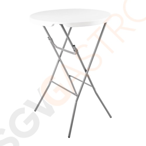 Bolero runder Klapptisch weiß 80cm Stehtisch | 80(Ø)cm | Polyethylen und Stahl | weiß