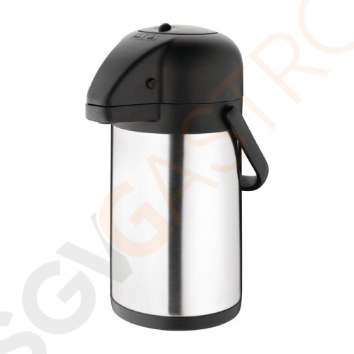 Olympia Pumpkanne mit Drückknopf 1,9L Inhalt: 1,9L | Edelstahl Olympia Pumpkanne mit Drückknopf 1,9L Inhalt: 1,9L | Edelstahl