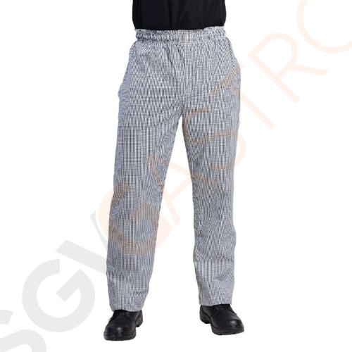 Whites Unisex Kochhose Vegas schwarz weiß kleinkariert S Größe: S. Unisex. Farbe: Schwarz/Weiß kariert.