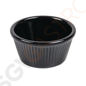 Kristallon gerillte Auflaufförmchen schwarz 2,8cl 12 Stück | 5,7(Ø)cm | Kapazität: 2,8cl | Melamin | schwarz