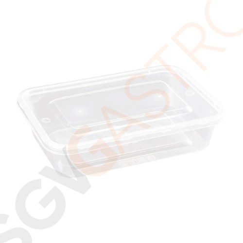 Fiesta Kunststoff Mikrowellenbehälter 50cl 50cl Behälter und Deckel mikrowellensicher.