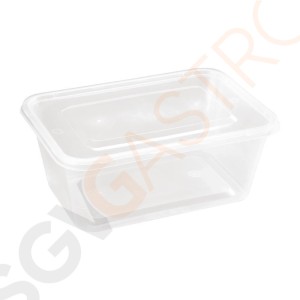 Fiesta Kunststoff Mikrowellenbehälter 1L 100cl Behälter und Deckel mikrowellensicher.