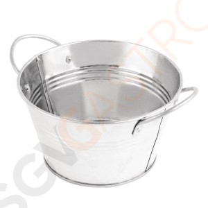 Olympia Serviereimer mit 2 Henkeln 15cm 8 x 15(Ø)cm | verzinkter Stahl