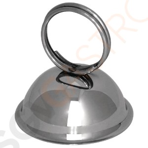 Olympia Menühalter Edelstahl mit Ring 6 x 5,8(Ø)cm | Edelstahl