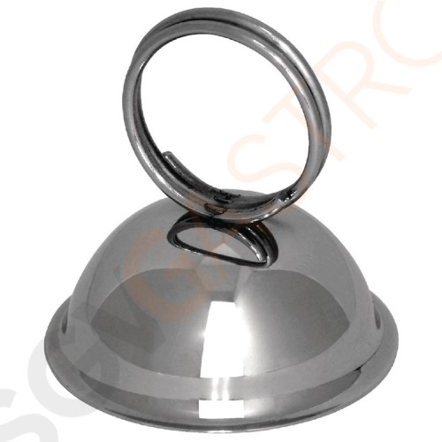 Olympia Menühalter Edelstahl mit Ring 6 x 5,8(Ø)cm | Edelstahl