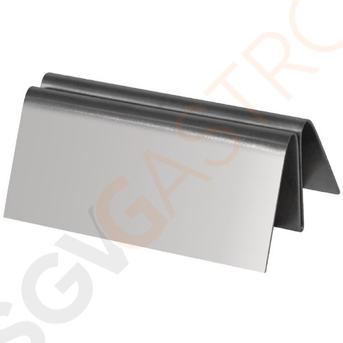 Olympia Menühalter Edelstahl breite Basis A4 Geeignet für A4-Karten | 3 x 8 x 5cm | Edelstahl Olympia Menühalter Edelstahl breite Basis A4 Geeignet für A4-Karten | 3 x 8 x 5cm | Edelstahl