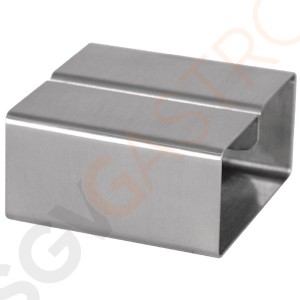 Olympia quadratischer Menühalter Edelstahl A4 Geeignet für A4-Karten| 4 x 8 x 8cm | Edelstahl