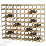 Weinregal 90 Flaschen Für 90 Flaschen | 100 x 81 x 23cm | Kiefernholz und Stahl